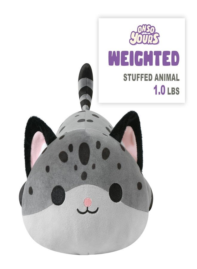Onsoyours Original Weighted Panther Cat Plush, Cute Hugging Black Leopard Kitty Weighted Stuffed Animal, Soft Collectible Gift for Kids & Adults(9.8", 1.0 Lbs) - Image 2